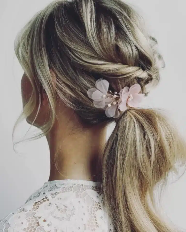 Rose Hairclips Silver